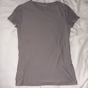 abercrombie light brown/grey plain top